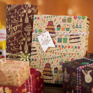 Giấy giấy in giấy in cho sinhnhật logo tùy chỉnh được in 60g/70g/80g/90g/100g gói giấy gói quà tặngnhiều màu